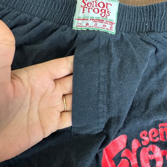 Senor Frogs Grand Bahama Black Cotton Blend Boxer‎ Shorts SMALL - Picture 4 of 6